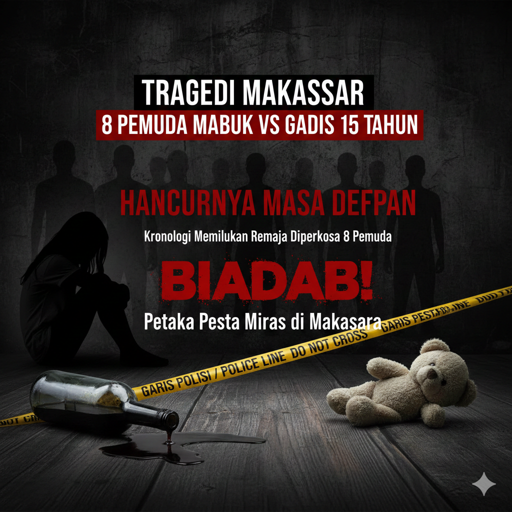 pemerkosaan makassar, berita kriminal makassar, gadis 15 tahun diperkosa, 8 pemuda mabuk, kasus pencabulan anak, polrestabes makassar, berita viral hari ini, kekerasan seksual anak, hukum perlindungan anak